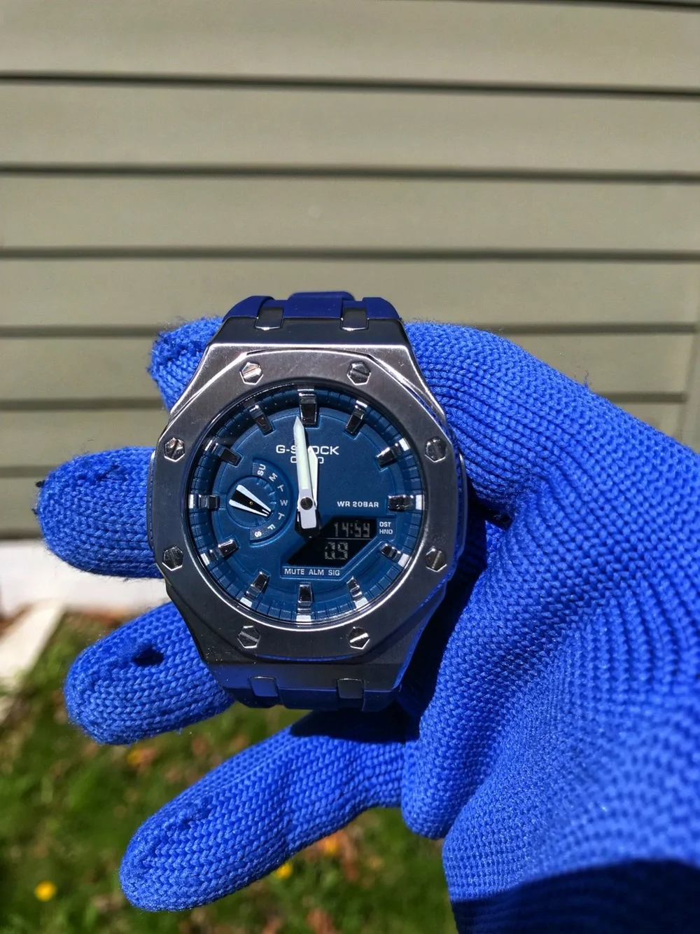 Custom G Shock Navy blue RM style colorway